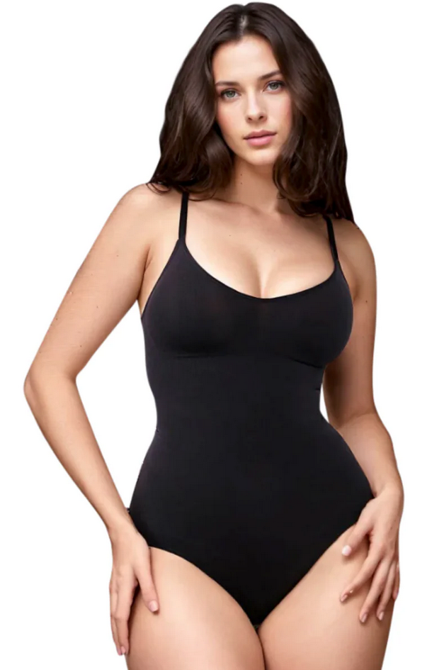 VelvaShape™© Contour Luxe Bodysuit - Black