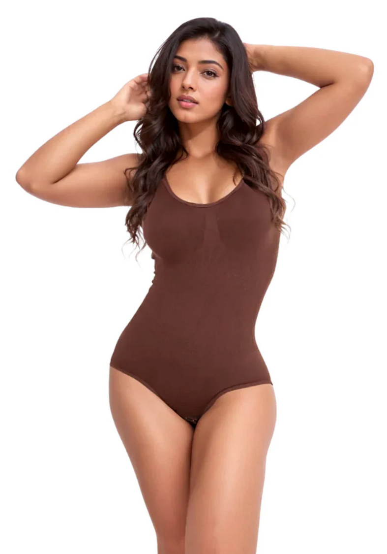 VelvaShape™© Contour Luxe Bodysuit - Brown